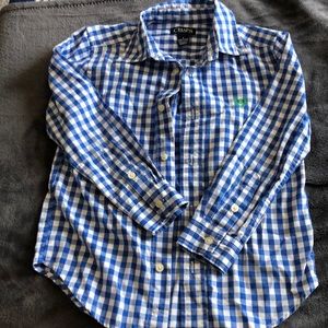 Blue button down shirt chaps